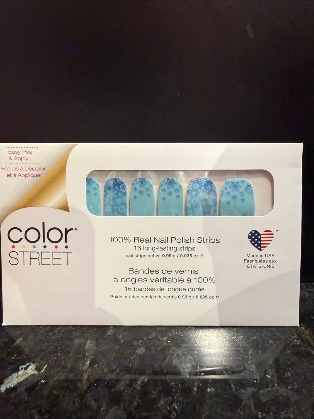 Color Street Light Blue Snowflake Nail Polish Strips by Color Street